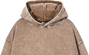 Sweat-shirts à capuche vintage pour hommes, tendance, hiver, lavage à l'acide, impression numérique, vente en gros, épaules tombantes - Product Image 4