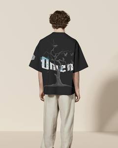 Camisetas de rizo francés de gran tamaño personalizadas para mujer, ropa de calle transpirable para estilo informal de verano - Product Image 4