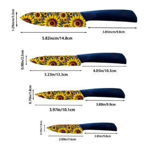 Juego de 4 Cuchillos de Chef Profesionales de Cerámica con Mango de Plástico, Fabricación en Fábrica, Entrega Rápida, Agente de Dropshipping para Shopify - Product Image 2
