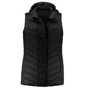 Gilet chaud pour femmes Design personnalisé Vêtements d'extérieur Gilet sans manches épais rembourré imperméable avec capuche détachable - Product Image 3