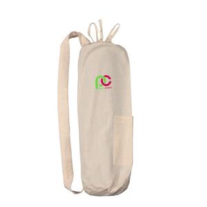 Grand sac fourre-tout avec fermeture éclair pour tapis de yoga Sac de voyage pour tapis de yoga en toile de coton avec logo personnalisé et poche pour téléphone portable - Product Image 3