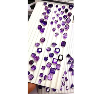 พลอยสีม่วงธรรมชาติขนาด8-13มม. 132ชิ้นลูกแพร์ทรงรีล้านล้านเหลี่ยม440 CTS ล็อตผลิตจากโรงงานอัญมณีตัดคุณภาพสูงเรา $121 - Product Image 2