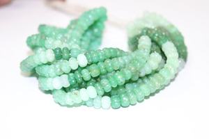 Piedras preciosas sueltas de crisoprasa, cuentas en forma de melón talladas suaves, piedras preciosas naturales, hebras para hacer joyas - Product Image 2