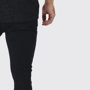 Jeans en denim délavé de haute qualité pour hommes, coupe slim, extensible, tendance, décontracté, streetwear avec pantalon décontracté tendance - Product Image 5