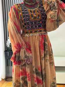 ชุดเดรสอัฟกานิสถานแบบดั้งเดิมของผู้หญิงชุดเดรสสีเขียวมีสไตล์2025 - Product Image 3