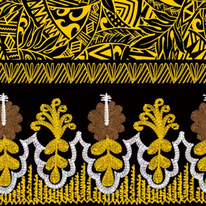 Polynesian Hawaiian Samoa Pohnpeian Full Embroidery Breathable Floor-Length Drawstring <b>Elastic</b> Waistband Traditional Micronesian - Product Image 6