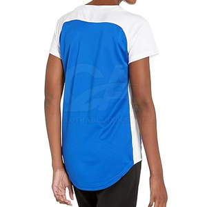 เสื้อซอฟต์บอลสำหรับผู้หญิงผ้าเจอร์ซีย์ซอฟต์บอลแบบเรียบสำหรับผู้หญิงเสื้อซอฟต์บอลแห้งเร็วดีไซน์ใหม่ - Product Image 3