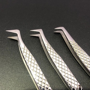 Pinzas de extensión de pestañas de acero inoxidable con logotipo personalizado de diamante, aplicador de titanio probado a mano, extensión de pestañas de acero sostenible - Product Image 6