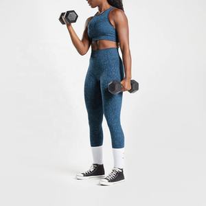 Ensemble de soutien-gorge de sport respirant sans couture pour femmes, vêtements de sport, yoga, entraînement, salle de sport, doublure en spandex, évacuation de la transpiration, écologique, vente en gros - Product Image 1