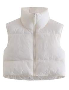 Chaqueta acolchada recortada de invierno para hombre y mujer, superventas, impermeable, transpirable, reversible, de gran tamaño, con estampado de burbujas - Product Image 4