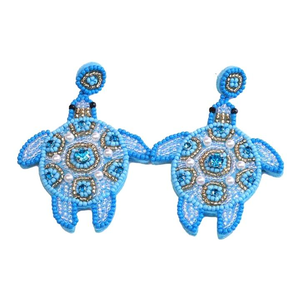 ต่างหูวินเทจปักลายลูกปัดคุณภาพดี งานปักมือ ราคาถูก - Product Image 2