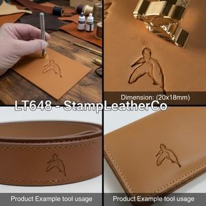 แสตมป์หนังเต่าทะเล LT648ขนาด20x18มม. (11/14 "x 5/7") สำหรับงานฝีมือเครื่องหนัง - Product Image 1