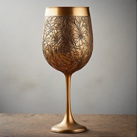 Verre à vin religieux orné de calice de communion plaqué argent de la foi éternelle MessiahGlass pour la sainte messe et les cérémonies sacrées