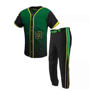 ชุดเสื้อเบสบอลคอวีสำหรับผู้ชายชุดกีฬาระบายได้ดีพร้อมเทคนิคการพิมพ์ลายพลัสไซส์ - Product Image 1