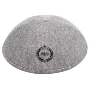 Kippa en coton pur brodée sur mesure 2025, couleur unie, imprimé tendance, col rond, chapeau juif, nouveau style ethnique - Product Image 5