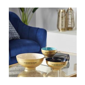 Bol de service en métal fini cuivre de haute qualité décoration de la maison décoration de mariage bols en métal ensemble de 2 - Product Image 3