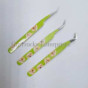 Pince à épiler d'extension de cils imprimée en papier professionnel de vente chaude - Product Image 3