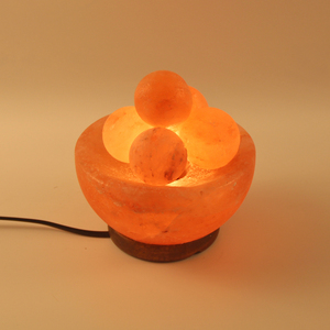 Lámpara de cuenco de fuego de sal del Himalaya Premium 2025 con lámpara de sal de roca rosa de cristal para decoración del hogar y lámpara de fuego de bienestar - Product Image 1