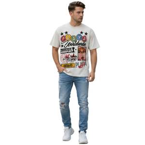 Camiseta de Gran Tamaño para Hombre, Estilo Urbano, con Estampado Gráfico, Manga Corta, Algodón, Diseño Pop Art Atrevido, Informal, para Uso Diario - Product Image 6