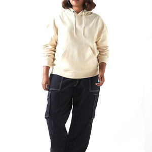 Sweatshirts et sweats à capuche unis pour femmes de style High Street Sweat à capuche brodé en tissu respirant et confortable - Product Image 4