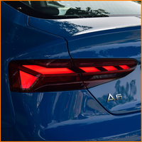 Fanale posteriore a LED XCAT per Audi A5 2017-2020, con indicatore di direzione sequenziale rosso, lente fumé, Plug & Play, 12V, coppia
