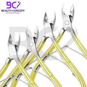 Pinza para cutículas de uñas de acero con mango liso con cuchillas extra afiladas Pinza para cutículas de punta de 7mm para uso en el cuidado de las manos de belleza - Product Image 3