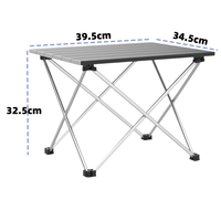 Vente en gros de table pliable de haute qualité en aluminium 6061 ultraléger, couleur personnalisée, petite table de camping pliante pour le camping