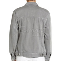 Veste en jean décontractée pour homme, coupe slim, 100% coton respirant, hiver, avec logo personnalisable sur le devant