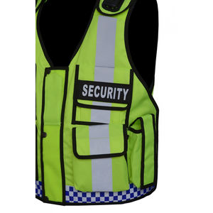 OEM Diseño Negro Color Seguridad Alta visibilidad Chaleco reflectante Cremallera frontal Precio barato Chalecos DE SEGURIDAD Hi Viz Chaleco táctico - Product Image 5