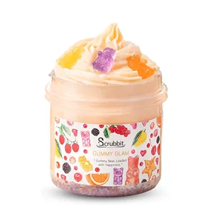 Hoge Kwaliteit Handgemaakte Product Natuurlijke Formule Veganistische Slagroom Scrub En Zeep Custom Oem Gummy Glam Voor Gelukkige Bad Tijd