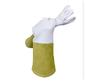 Manchette de sécurité Gants de soudage Tig Vendre des gants de travail Haute qualité en cuir de vachette protection thermique peau de chèvre argon sécurité - Product Image 4