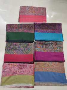 Premium 100% laine fine Jamavar Jacquard hiver châle/écharpe élégant fabriqué à la main luxe exquis traditionnel feuille Design confortable - Product Image 2