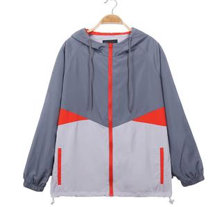 เสื้อแจ็คเก็ตกันลม ผ้าแคนวาส สีพื้น ระบายอากาศ กันน้ำ ใส่ได้ทั้งชายหญิง ทรงหลวม โอเวอร์ไซส์ ผ้าไนลอน สำหรับวิ่ง ออกกำลังกาย เทรนนิ่ง มีฮู้ด - Product Image 4