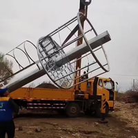Tour de télécommunication monopôle en acier galvanisé à chaud de 10m à 60m, sectionnelle et polygonale, pour antenne de station de base cellulaire 5G