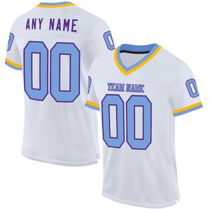 Maillot de football rétro personnalisé pour homme, col en V, nom et numéro, 100 % polyester, impression numérique par transfert thermique, séchage rapide, respirant - Product Image 1