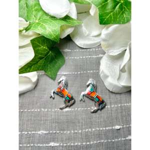 Broches Navajo Hechos a Mano con Múltiples Piedras y Plata de Ley - Product Image 4