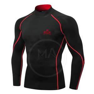 Rash Guard pour homme en marque propre, logo personnalisé imprimé, respirant, séchage rapide, 100% polyester, utilisation en extérieur - Product Image 1