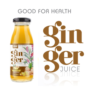 Jugo de fruta de jengibre de 180ml sin azúcar bajo en grasa con miel en botella de vidrio Etiqueta Privada fabricación OEM bebida Vietnam - Product Image 3