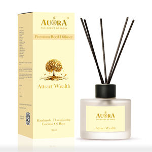 Ensemble de diffuseur de parfum en verre naturel artisanal de qualité supérieure 50 ml Bâtons en rotin Longue durée Base d'huile essentielle 100+ parfums indiens - Product Image 6