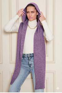 Bufanda con Capucha de Punto Texturizado Suave para Mujer, Cálida, Elegante y Cómoda, Estilo Otoño Invierno, Servicio ODM OEM - Product Image 3