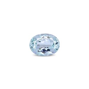 Piedra Preciosa de Aguamarina de Alta Calidad de 13.22 Quilates, Corte Ovalado Facetado, Diamante Creado en Laboratorio y Blanco, Estilo Azul de 10 mm - Product Image 1