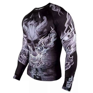 Camiseta de compresión (Rash Guard) personalizada al por mayor para hombre para BJJ Jiu Jitsu MMA Jiujitsu - Product Image 3