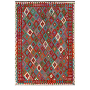 Alfombra Kilim de Maimana, Afganistán, 289 x 205 cm, Alfombras y Conjuntos Tradicionales Afganos - Product Image 1