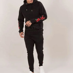 Custom Made 100% Cotton Hooded Collar Tracksuits Eco-Friendly Solid Pattern <b>Embroidery</b> Latest Winter Bulk Quantity <b>Sets</b> - Product Image 5