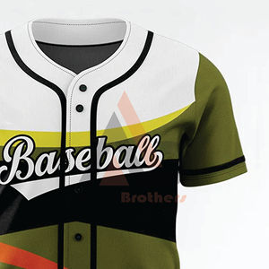 Maillots de baseball/softball respirants de couleur personnalisée, baseball universitaire, impression par sublimation, service OEM, séchage rapide, antibactérien - Product Image 3