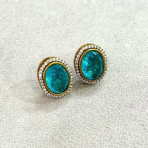 Anting-anting batu Doublet kerajinan tangan elegan mempesona penjualan langsung dari pabrik perhiasan kuningan terbaik beli dengan biaya yang wajar