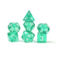 7 pièces acrylique Transparent dés polyédriques ensemble Rpg Dnd dés pour jeux de rôle jeu de société