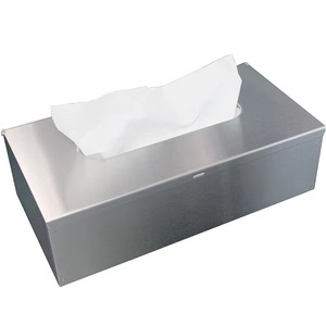 <b>Tissue</b> Box Holder in Decorative Rectangular Design with Silver Finished Perfect <b>for</b> Restaurant Tableware and Desk Storage - Product Image 4
