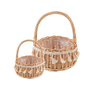 สินค้ายอดนิยม!!! หวายทอมือ เวียดนาม วินเทจ คันทรี่ ตะกร้า ไข่อีสเตอร์ธรรมชาติ ของขวัญ ตะกร้าปิคนิค เสน่ห์วินเทจ - Product Image 1