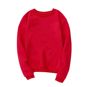 Unisex <b>Pink</b> Crewneck Sweatshirt 100% Cotton Regular Fit Knitted Casual Pullover Solid Color Long Sleeve Autumn Wear - Product Image 2